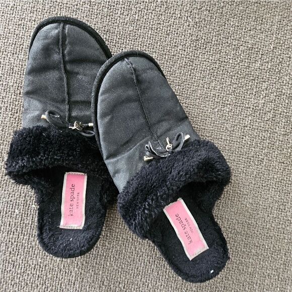 Kate Spade fuzzy house slippers L - Picture 8 of 8